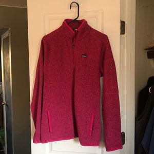 Women’s Patagonia pink fleece full zip jacket XL